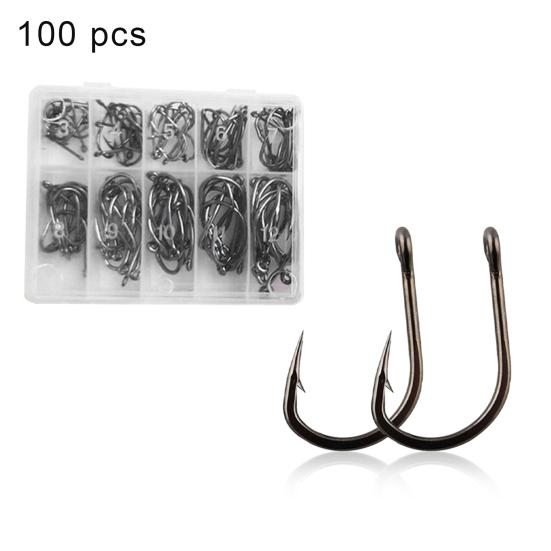 100 шт круглые крючки для рыбалки на сома, толстые острые портативные прочные острые инструменты из углеродистой стали для морской рыбы