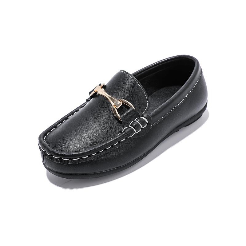 Детские мокасины из натуральной кожи Hollow Boys в британском стиле, детские туфли без застежек на мягкой подошве