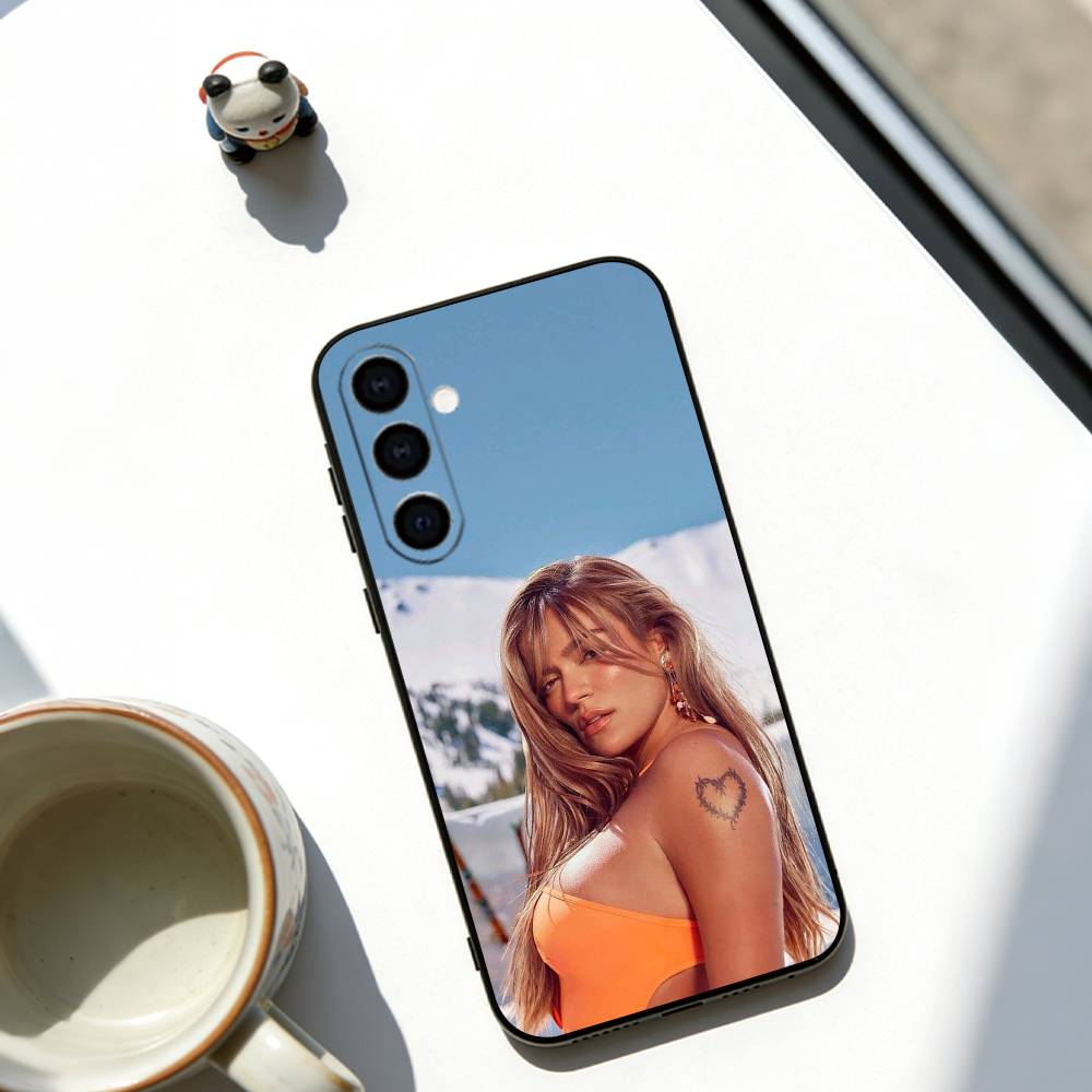 Чехол для телефона певицы Karol G Мягкий черный Для Samsung Galaxy A73,A72,A71,A70,A53,A52,A51