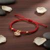 Fortune Lucky Pony Red Rope Chinese Style Horse Pendant Bracelet Red Rope Weave Bracelet  Girls