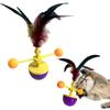 Ball Track Pet Feather Sliding Toy Rotating Cat Teaser Tumbler Sturdy Interactive Cat Toys  Indoor