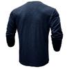 Mens 100 Cotton Slub Long Sleeve Henley Casual T Shirt