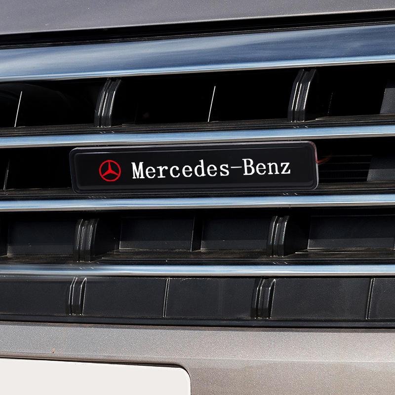 CQS1 1Pcs Car Front Grille Sticker Badge Head Grill Emblem LED Light Stickers For Mercedes Benz GLA CLA GLK GLE CLS ML GL A B C E