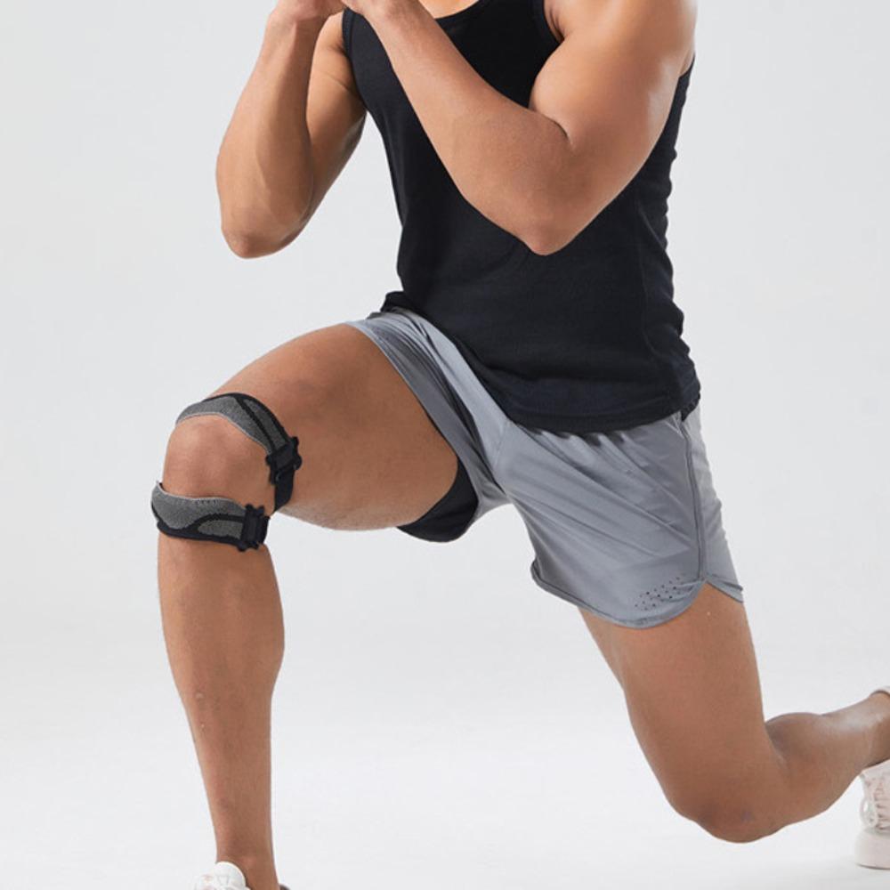 Protection Knee Patella Tendon Knee Straps Double Silicone Sports Knee Brace  Fitness