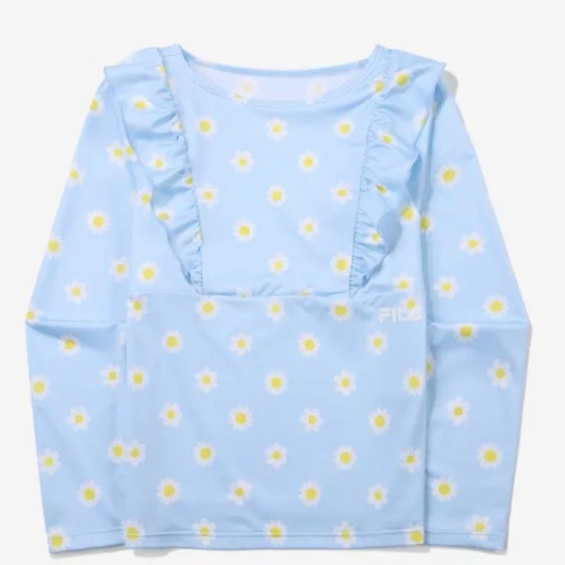 [fila Kids] Flower Rash Guard Setup  Fk2swf2a16f Pbe  q0zFk2swf2a16fPbe