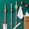 Wall-Mounted Mop Organizer Household Waterproof Mop Storage Rack Punching Free Broom Hanger Hook Cleaning Tool