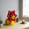Фигурка утки Коллекционная 3D-печатная Цветочная статуэтка утки Маленькое настольное украшение для дома Офиса Полки Стола Декор