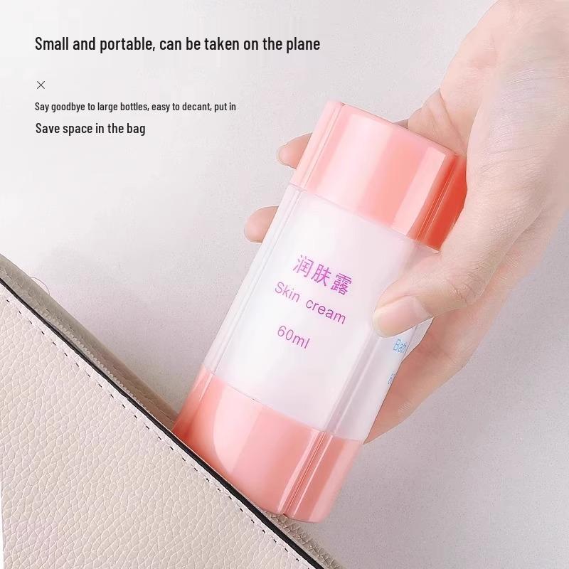 Набор дорожных бутылочек 4-в-1: Портативный диспенсер с широким горлышком для туалетных принадлежностей и макияжа