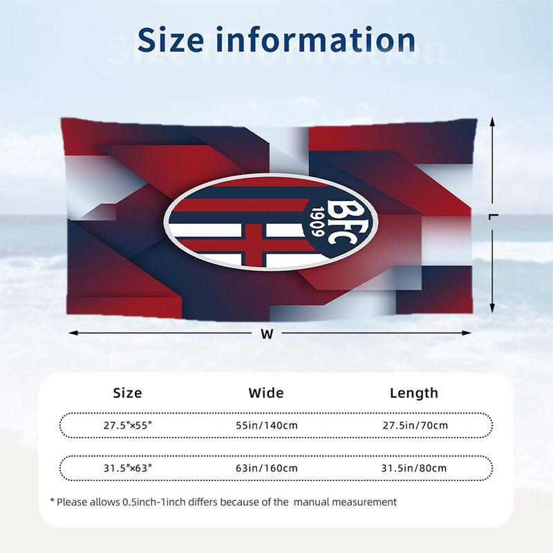Bologna FC print Quick Dry Beach Towel Microfiber Absorbent Portable Travel Swimming Towel