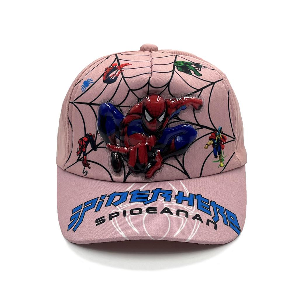 Childrens Cartoon Spider Man Pattern Baseball Cap With Short Brim For Summer Indoor Outdoor Kids