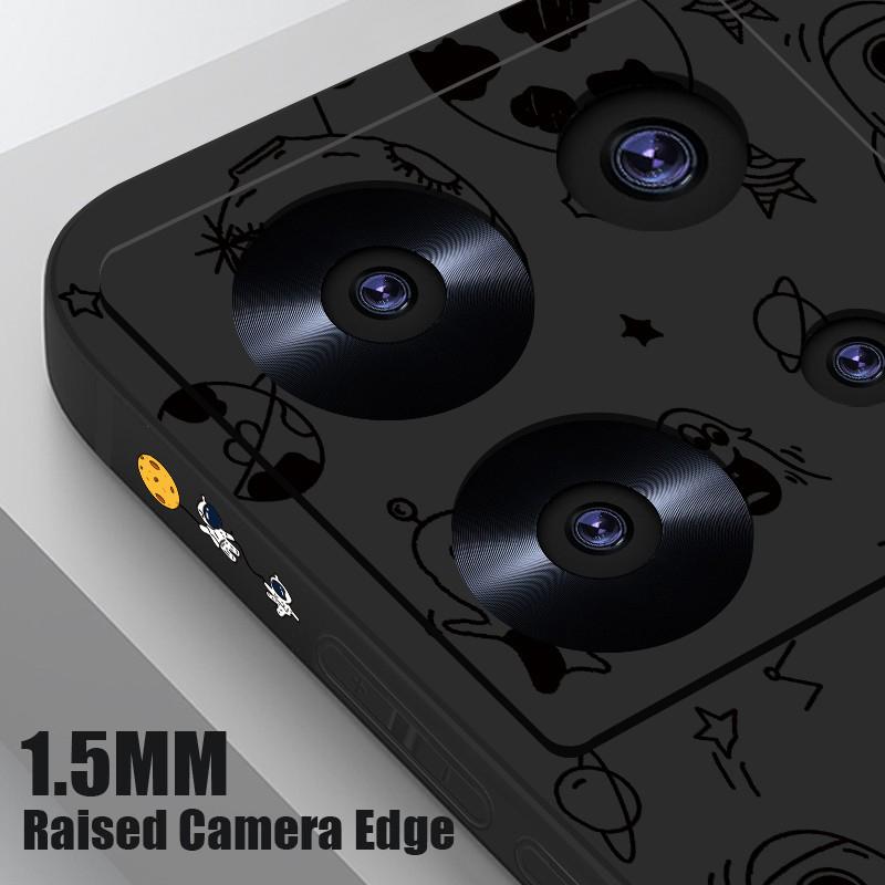 Ударопрочный мягкий ТПУ чехол для Xiaomi 14T 13t 11t Poco F3 X6 X5 Pro Redmi Note 13 12 11 14 Pro Подставка Луна Принт Астронавт Тонкий чехол со шнурком