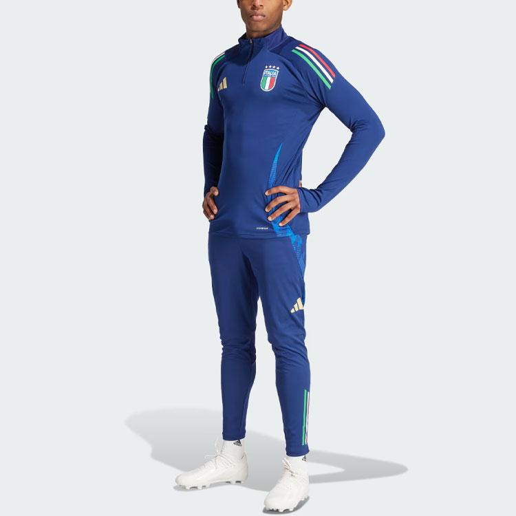 adidas Италия Тиро 24 Соревновательная Тренировочная Футболка Футбольная Майка Мужская Темно-синяя IQ2167