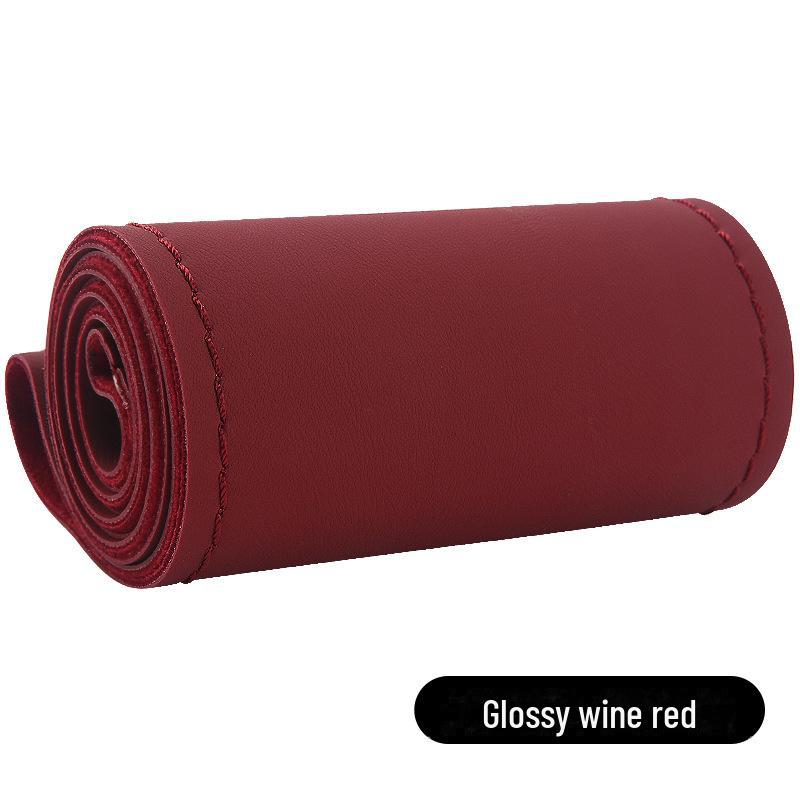 Высокоэластичный кожаный чехол на руль, сшитый вручную, универсальный, на все сезоны