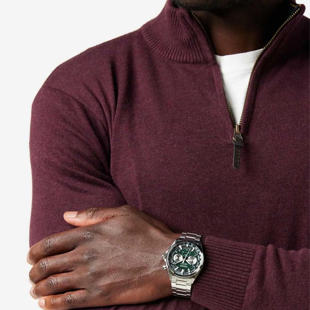 SEIKO Часы-хронограф Зеленые Зарубежная модель SSB405P1 Мужские