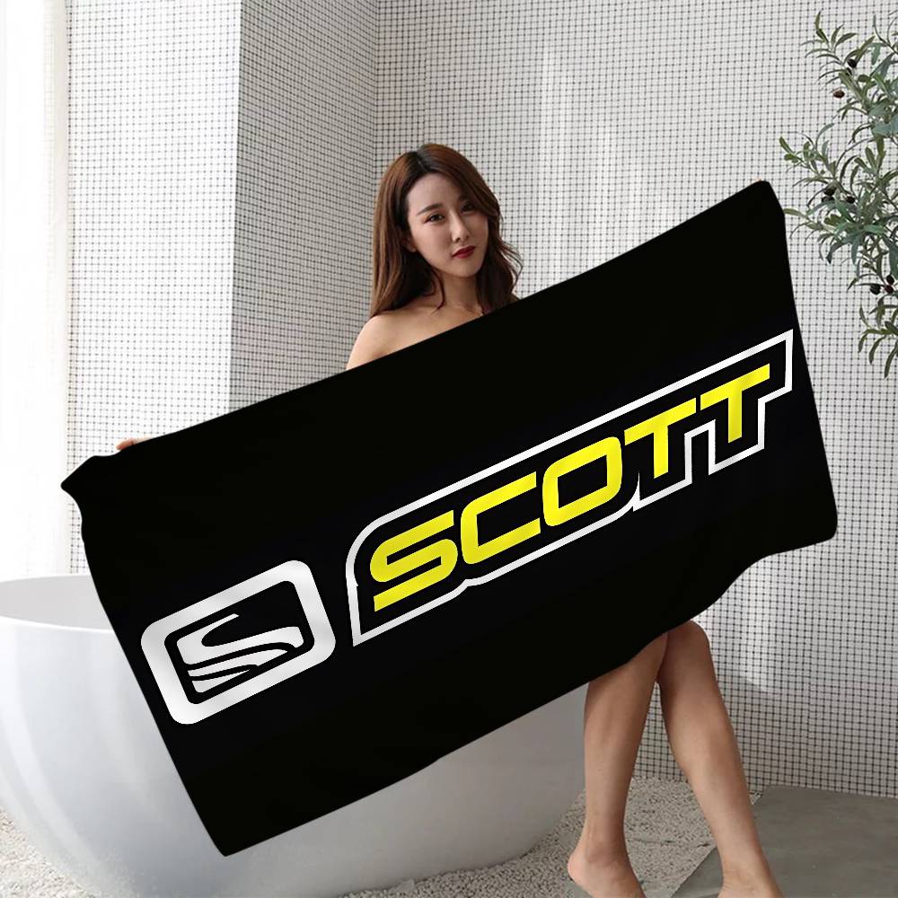 S-Scott Bike logo Microfiber Beach Towel Absorbent Quick dry Soft Yoga Swimming Resort Mountain Climbing Towel