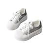 Lightweight Little White Shoes Women's 2025 Summer New Hollow Woven Breathable Board Shoes Short Le Thick Sole Inner Height Increase Women's Shoes