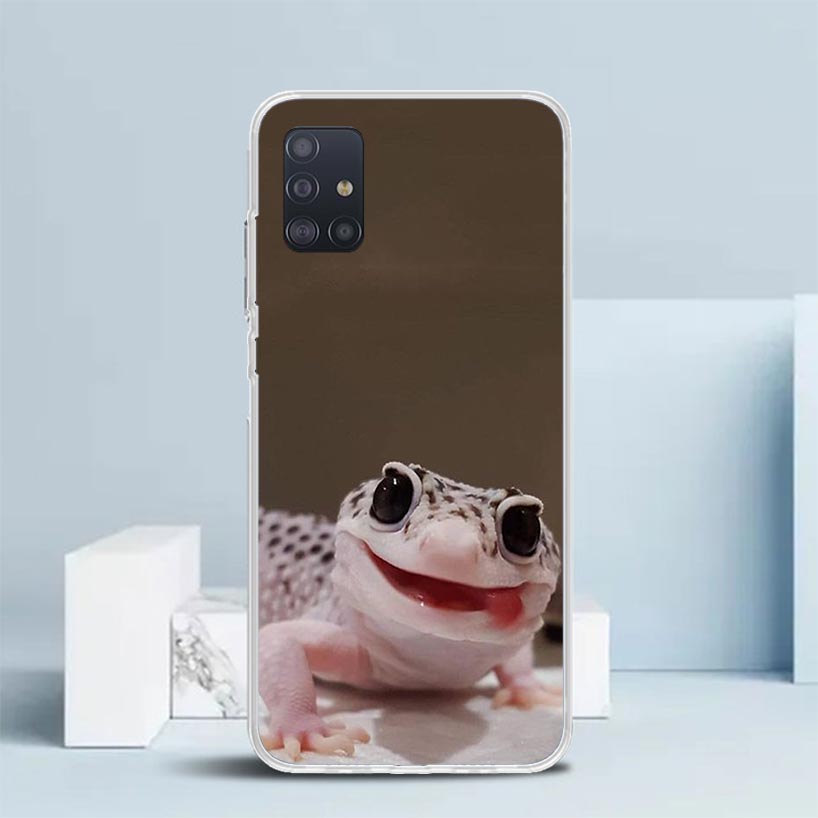Lizards Geckos Soft Cover for Samsung Galaxy A12 A22 A32 A52 A72 A02S Phone Case Note 20 Ultra 10 S10 Plus A51 A71 A50S A20S A10