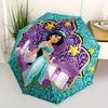 1pc Princess Jasmine 8-Rib Automatic Folding Umbrella, Portable & Foldable, Casual Outdoor Use,  Outdoor Umbrella y250726046