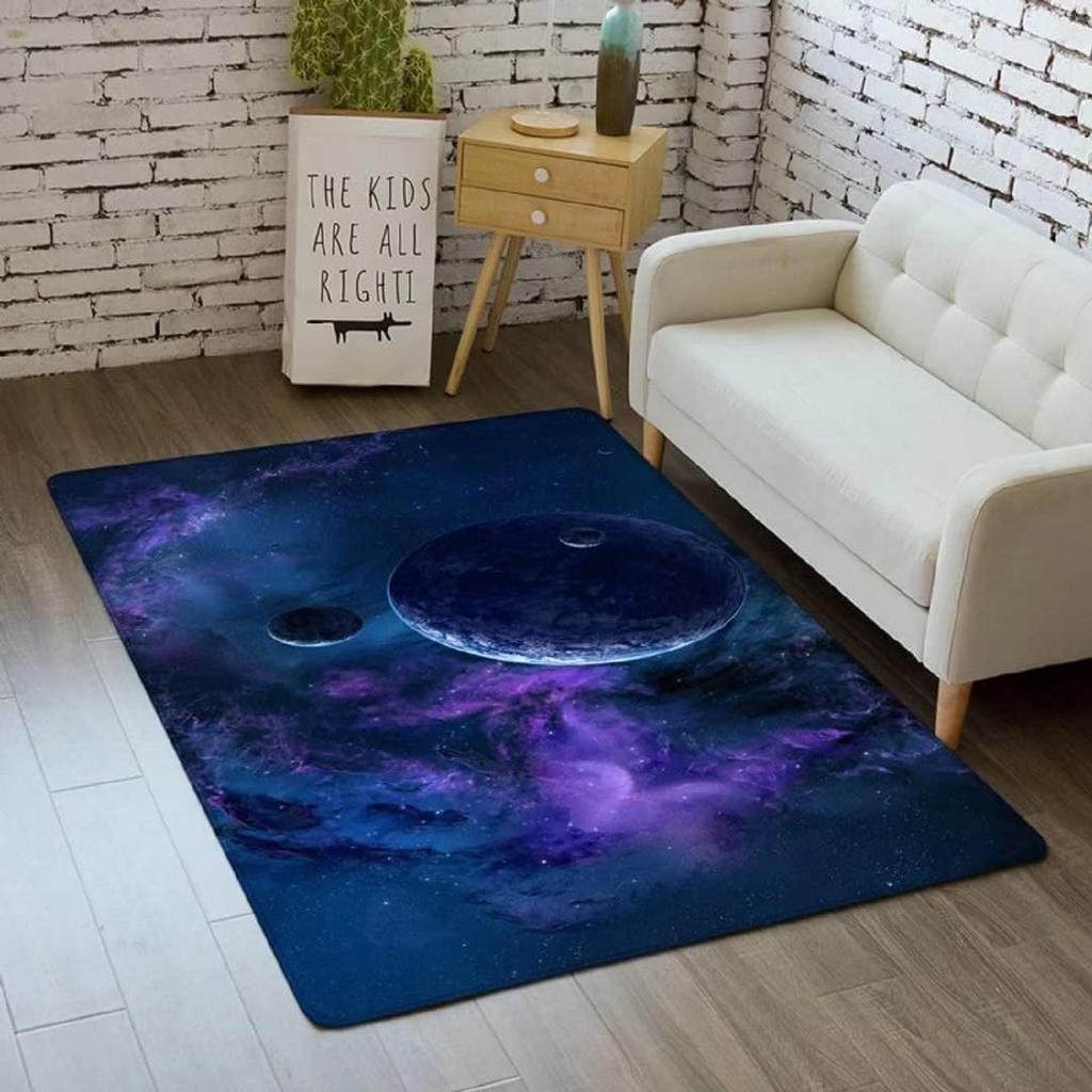 3D Галактика Ковер Космос Кухонный Коврик для Детской Комнаты Мальчика Нескользящий Ковер для Ползания в Детской Игровые Коврики для Столовой