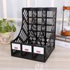 PP Magazine Holder 4 Vertical Compartments File Sorter Compact Desk Organizer  Bookshelf