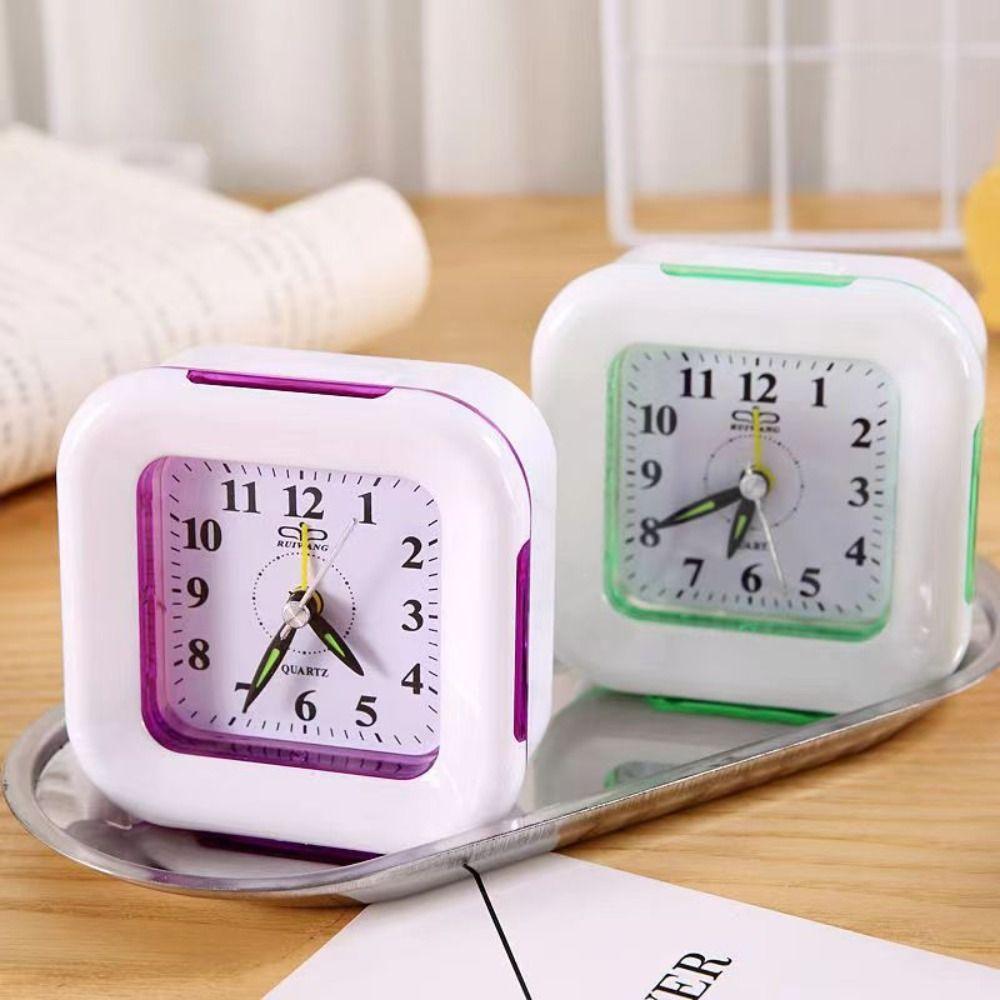 Cute Small Table Clock Simple Bedside Clock Creative Lazy Alarm Clock Students