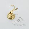 Wall Mounted Gold Plating Robe Hook Brass Bathroom Accessories Clothes Hangings XR-GZ-9001K