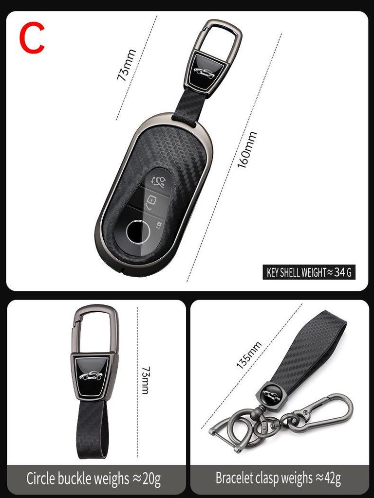 Compatible with Mercedes-Benz key covers: E300L, E260, C260L, GLB200, GLC300L, S-Class, GLE350.