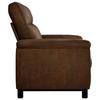 Sofa Brown 214 x 90 x 95 cm Faux Suede