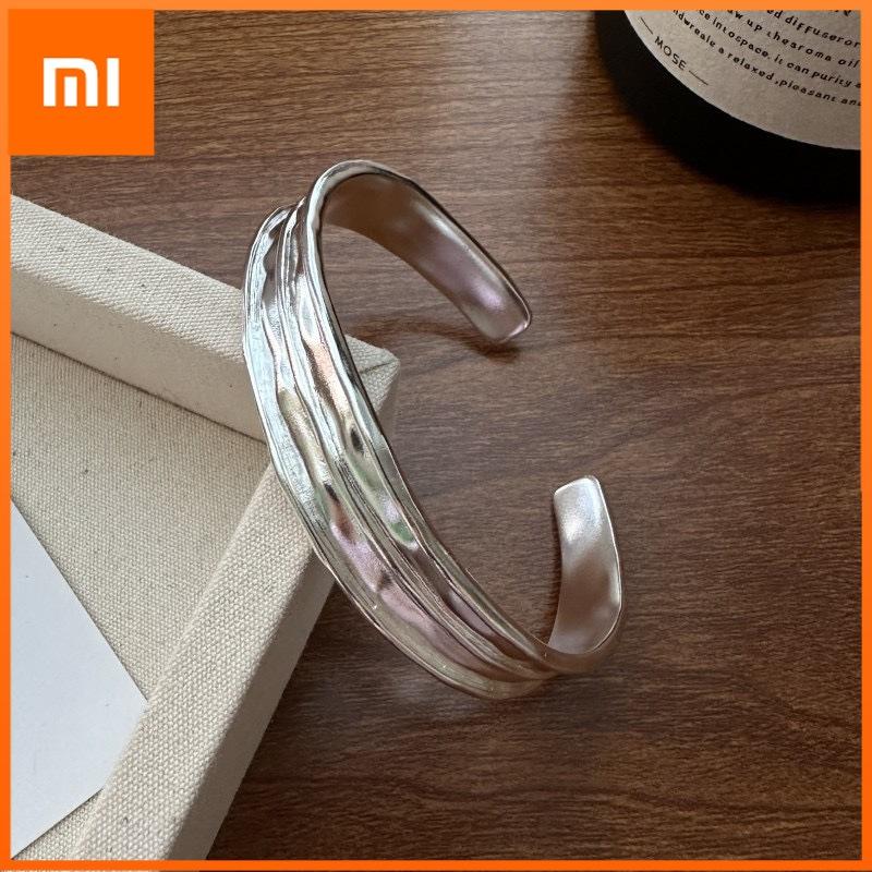 Xiaomi 100% Solid 925 Sterling Silver Metal Bracelet for Women Vintage Handmade Wide Bracelet Birthday ChristmasGift