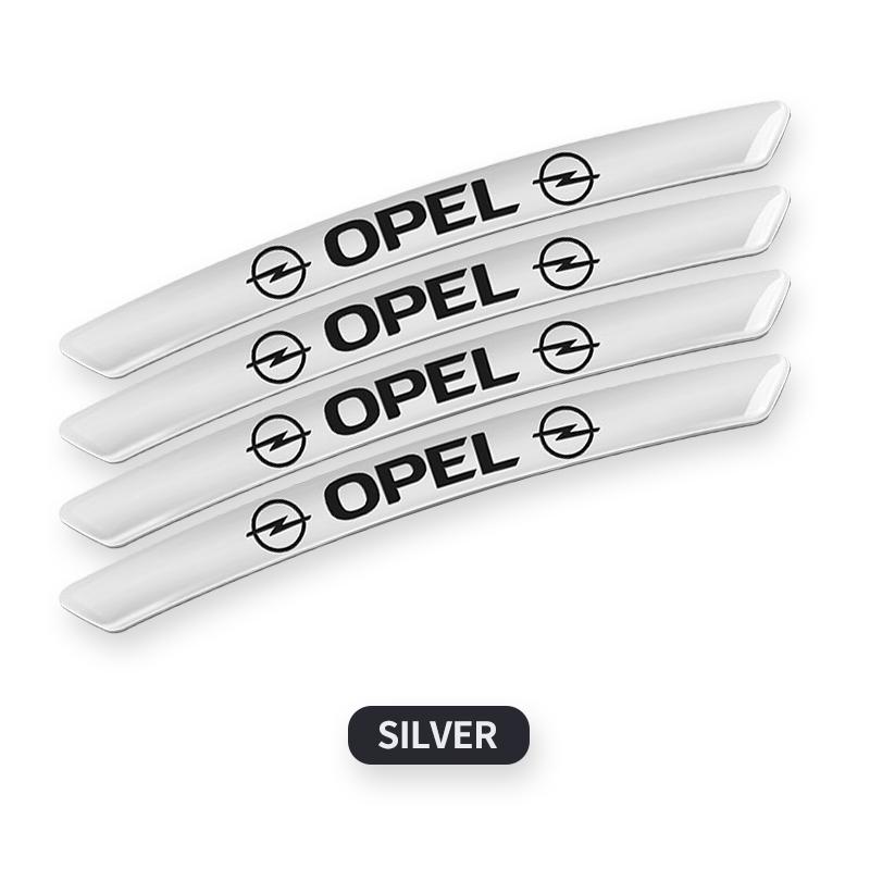 AAHI1 4Pcs Car Wheel Hub Rim Stickers Decals Auto Styling Accessories For Opel Insignia Astra G J F K Vectra C H Corsa C B D Omega