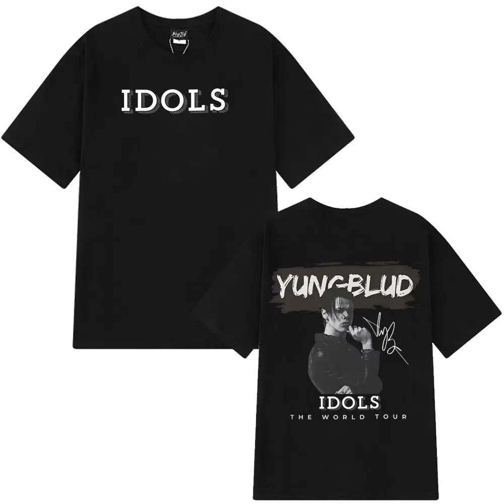 Yungblud 2025 World Tour New Idols Vintage Tshirt Unisex Wounisex Punk Rock T Shirts Shortsleeved Cotton Hiphop Oversized Tshirts