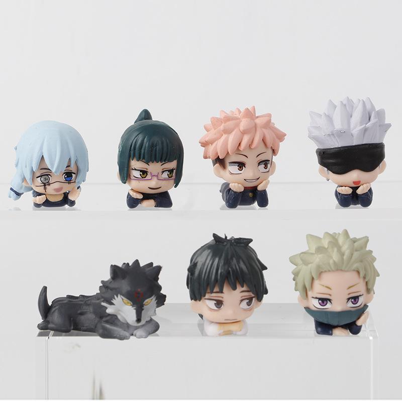 7 шт./комплект Jujutsu Kaisen Сатору Годжо Итадори Юдзи Кугисаки Мэгуми Сукуна Гэто Сугуру Аниме Фигурки Игрушки Милые Куклы Коллекционная Модель