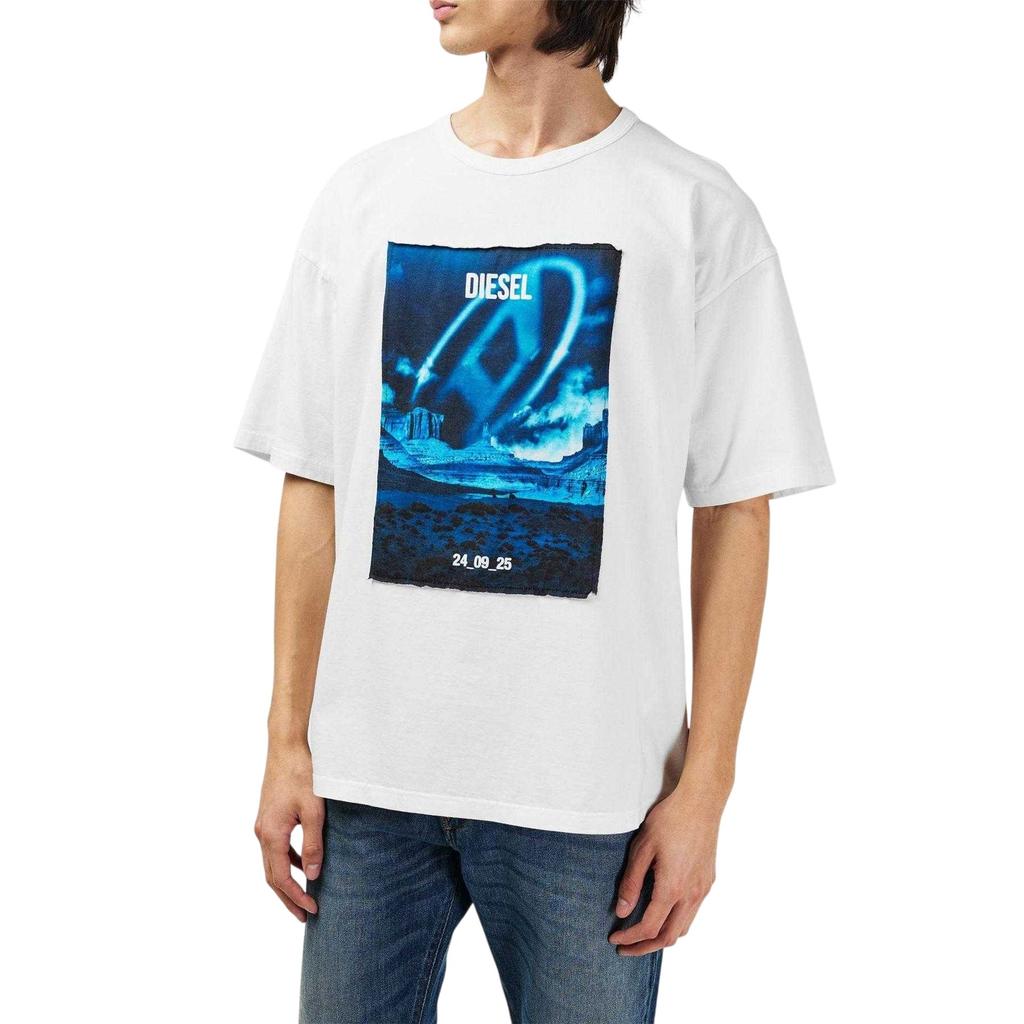 Diesel Mens T-Boxt Graphic Print Relaxed Fit Short-Sleeved T-Shirt