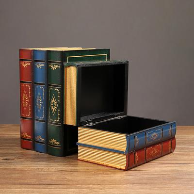 Винтажная коробка для хранения в форме книги, литературная коробка для хранения ретро-ювелирных изделий
