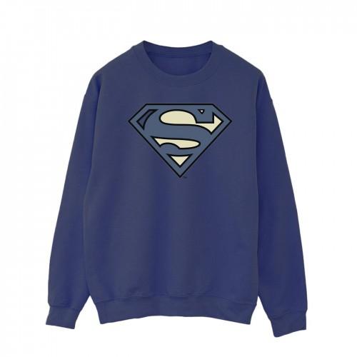 DC Comics Mens Superman Indigo Blue Logo Sweatshirt