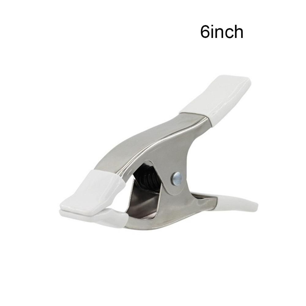 Portable Metal Wedding Dress Clip 4/6inch Multi-Purpose Spring Clamps a-shaped Non-Slip Rubber Photography Clips Backdrop Setup