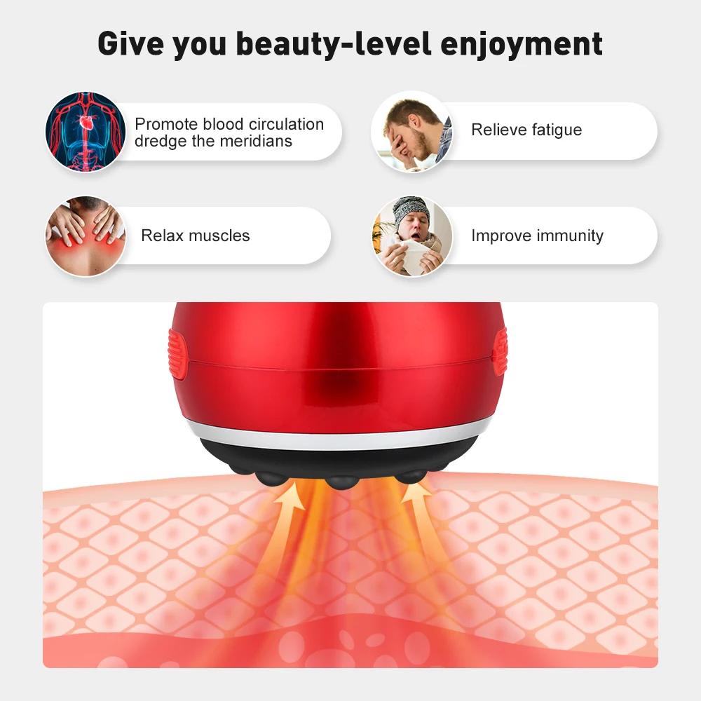 Электрический баночный массажер 3 в 1, интеллектуальный скребок, 5-скоростной вакуумный присоска, снимает усталость тела, целлюлит, косметическое устройство