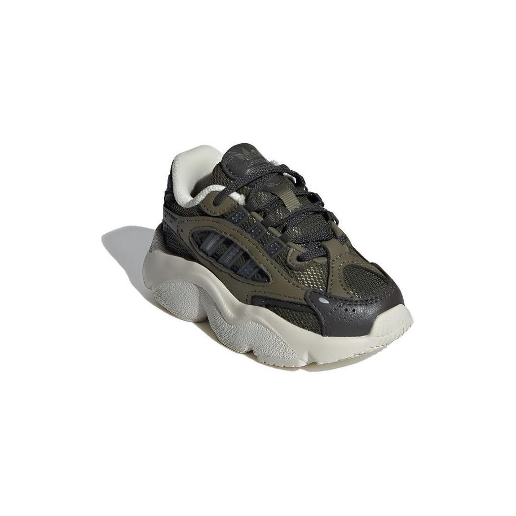 Adidas Originals Ozmillen EL Abrasion Resistant Abrasion Resistant Low top Toddler Shoes Army Green Baby IG1857