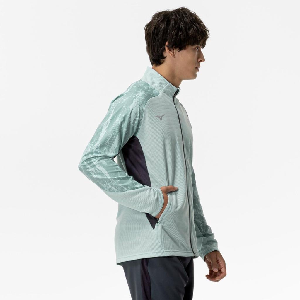 Mizuno Куртка, Джерси, Зеленый, Мужской, Тренировочный, Дышащий, Dry Aeroflow Hybrid, 32MCC031