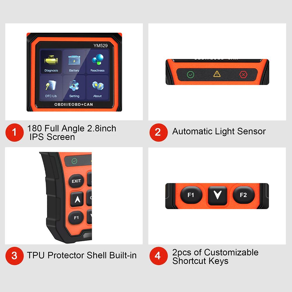 Считыватель кодов двигателя OBD2 Проверка и оценка срока службы батареи Автомобильный диагностический сканер Для сканера приложения Инструмент для диагностики автомобиля