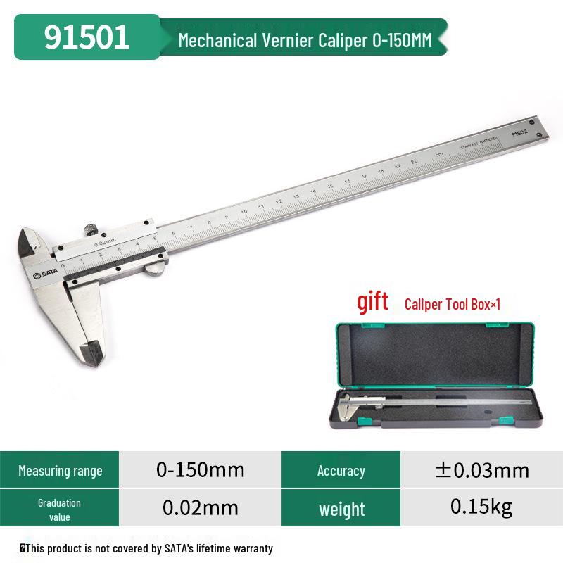 SATA Stainless Steel Dial Caliper - Mechanical Measuring Tool