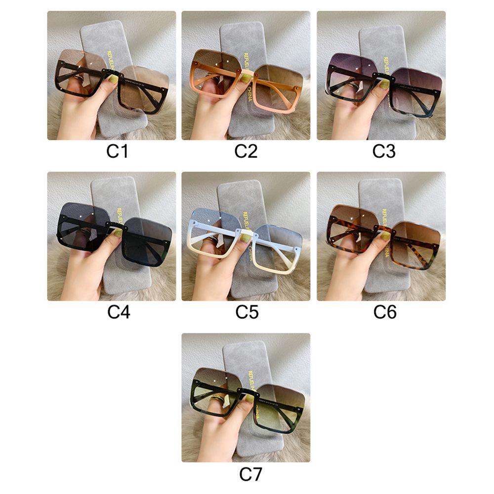 Luxury UV400 Vintage Oversized Sunglasses Eyewear for Lady Big Frame Women Square Sun Glasses