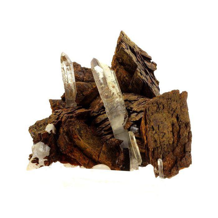 Pierres et Minéraux. Siderite + Quartz. 1000.0 ct. Vizille, Isère, France..