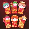 6pcs/set Chinese Style Red Envelope Snake Pattern Lucky Money Packets Money Pouches  New Year Gift