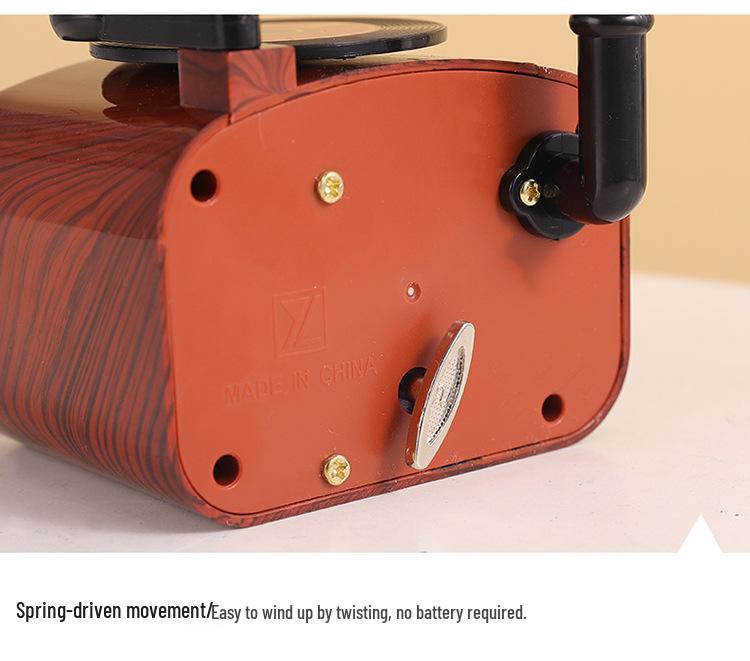 Старинная музыкальная шкатулка-граммофон: Декоративное украшение для дома или офиса, идеальный подарок на День святого Валентина или день рождения