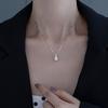 Women Necklace X Shape Faux Moissanite Jewelry Shining Korean Style Necklace Wedding