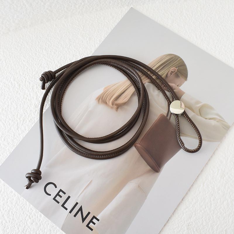 Стильный женский мягкий кожаный тонкий пояс для платьев и свитеров в нескольких цветах