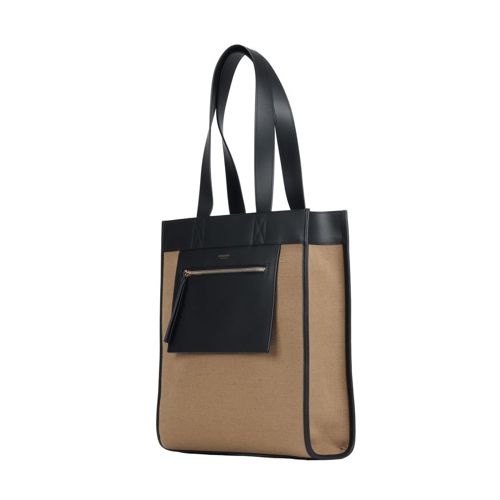 Burberry Cotton Tote Bag, Shopping Bag, Handbag Women's Camel 80934521