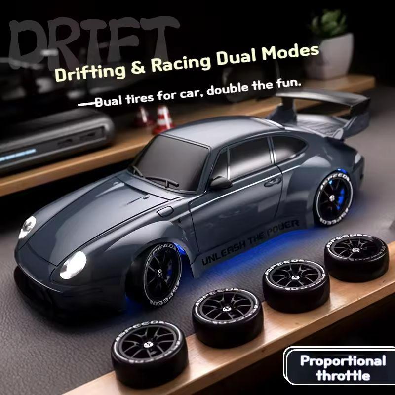 4WD RC Drift Car With LED Light 2.4G Radio 20KM/h High Speed Remote Control Racing Cars Vehicle Model Toy Gift for Boy Girl Kid