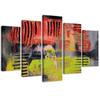 Five Piece Picture Canvas Print Abstraction Acrylic